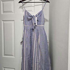 Striped Blue and White Women's Dress